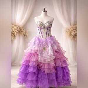 Mary's Bridal Multicolor Ruffled Prom/XV Dress - Size 20